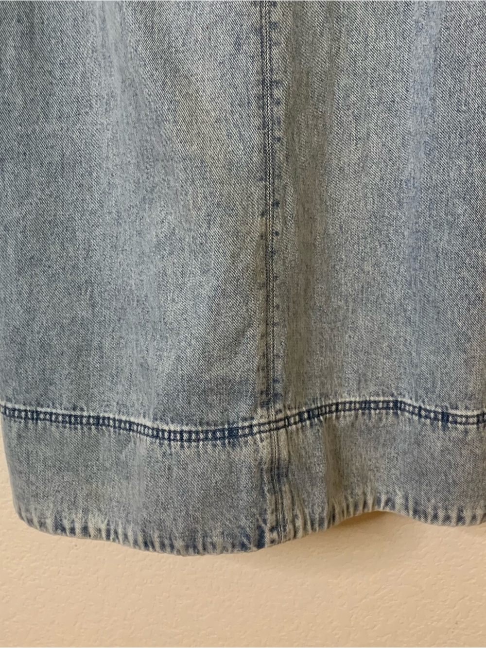 Free people light blue wash Dex Denim Midi Dress XS - Picture 3 of 9